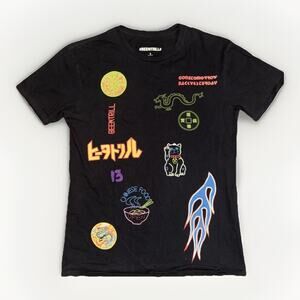 Been Trill Graphic T-Shirt Black Men’s Small 19x26 Streetwear Y2K Flame Print